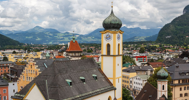 Kufstein von oben mit Kirche